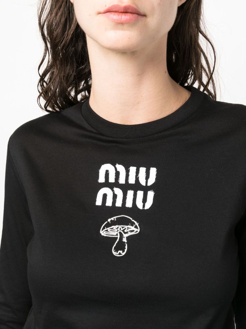 Black Logo-print Cotton T-shirt