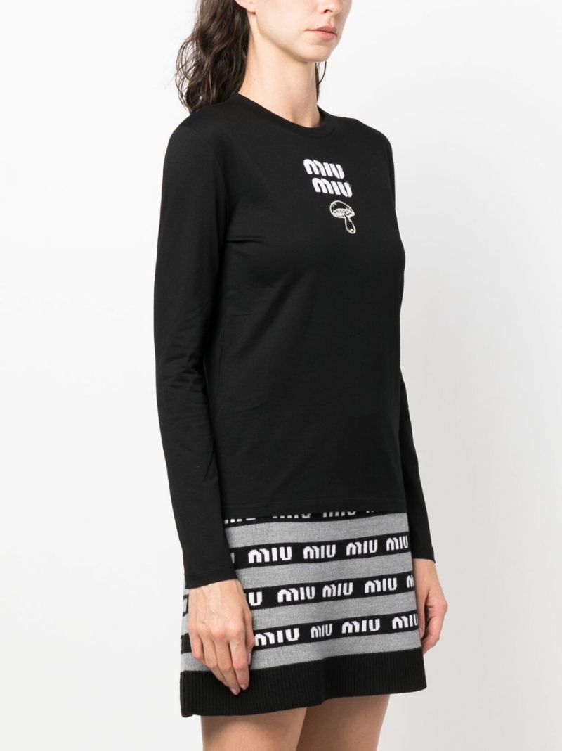 Black Logo-print Cotton T-shirt