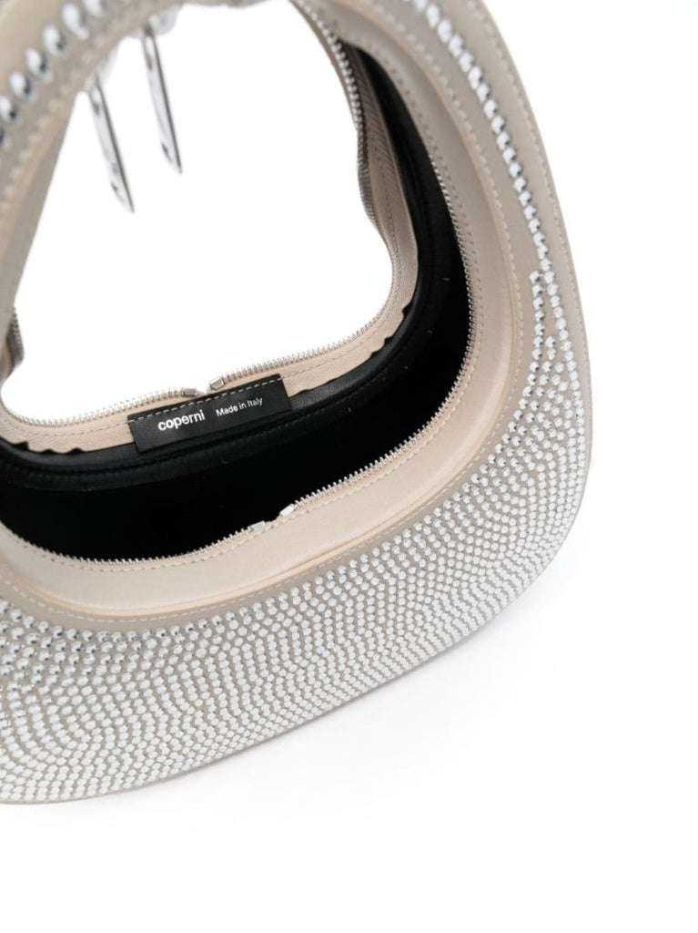 Neutral Swipe Mini Crystal-embellished Shoulder Bag