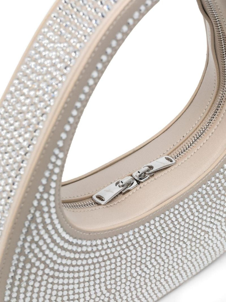 Neutral Swipe Mini Crystal-embellished Shoulder Bag