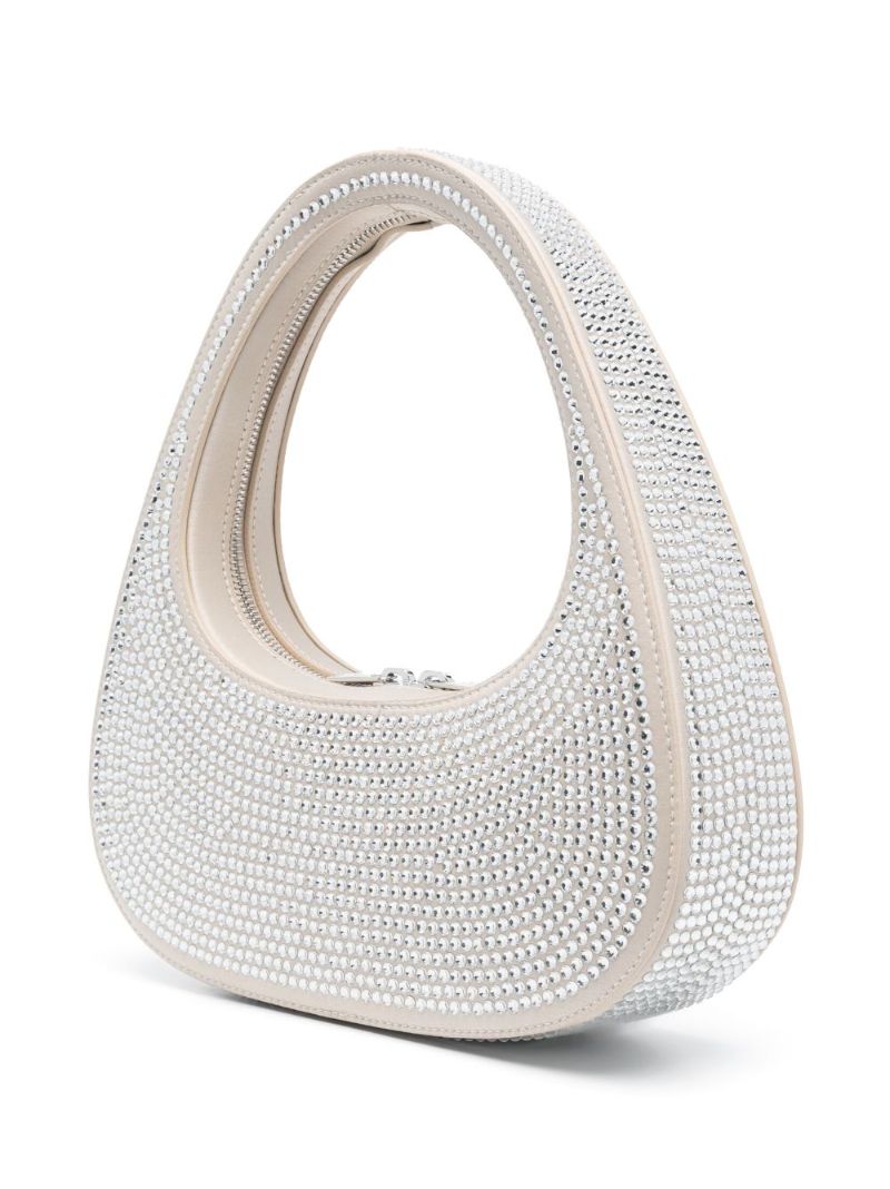 Neutral Swipe Mini Crystal-embellished Shoulder Bag