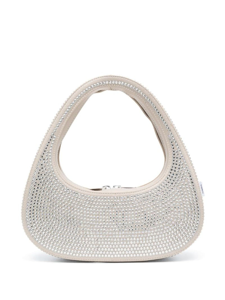 Neutral Swipe Mini Crystal-embellished Shoulder Bag