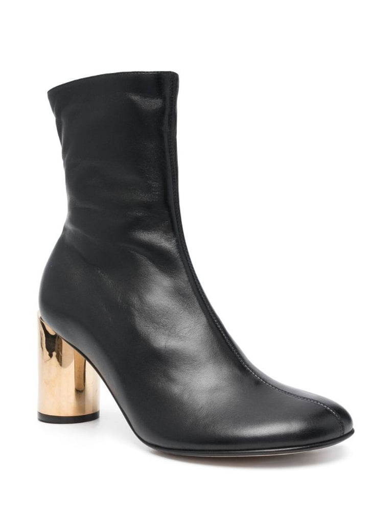 Black Sequence 75 Ankle Boots