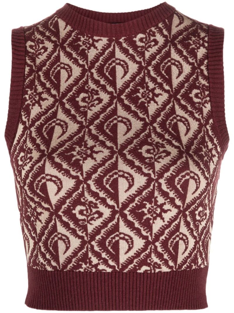 Red Moon Diamant Knitted Top