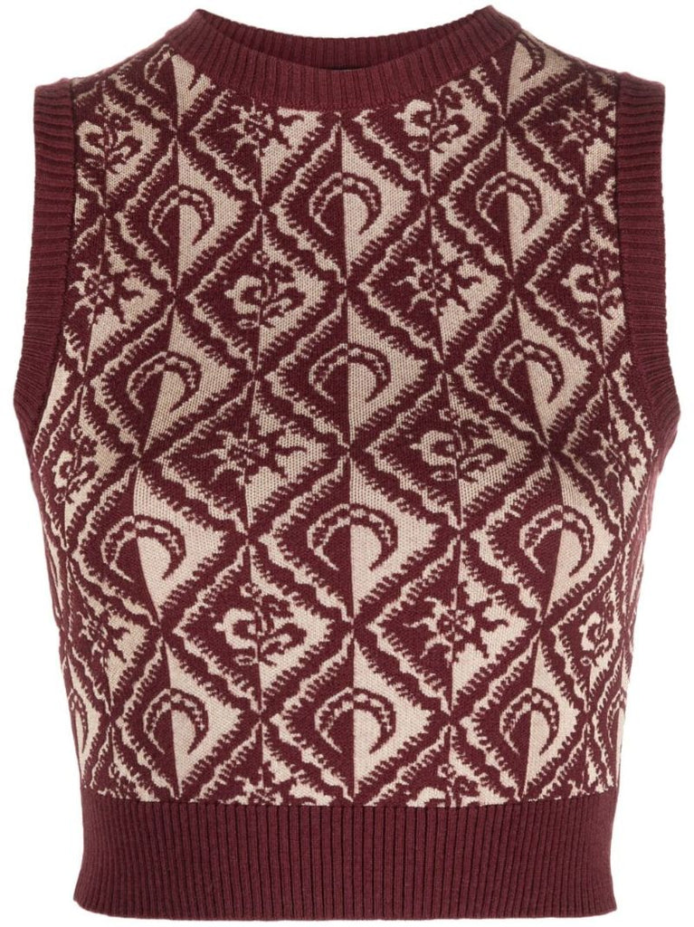 Red Moon Diamant Knitted Top