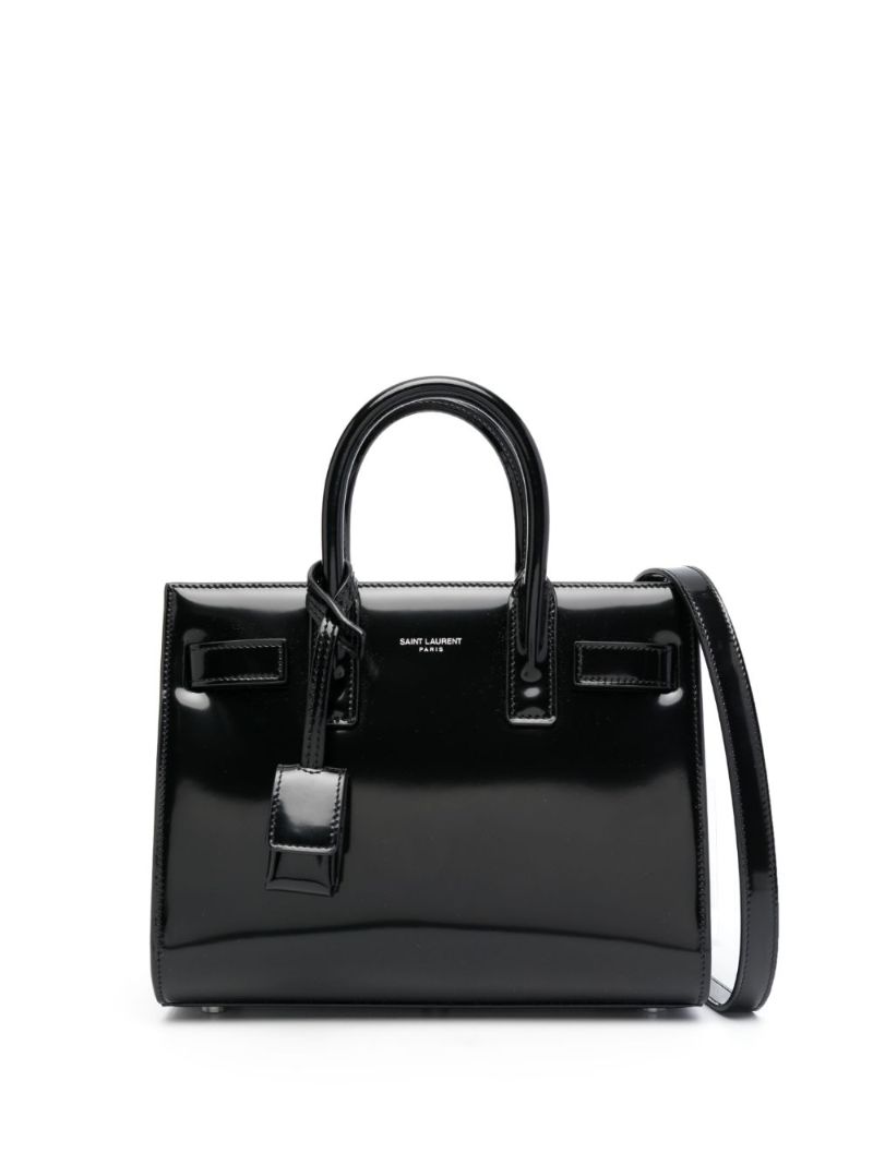 Black Sac De Jour Nano Leather Tote Bag
