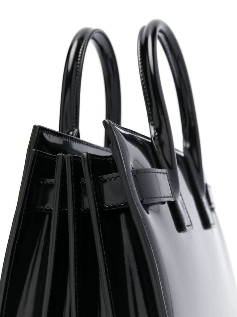 Black Sac De Jour Nano Leather Tote Bag