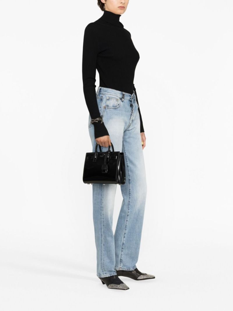 Black Sac De Jour Nano Leather Tote Bag