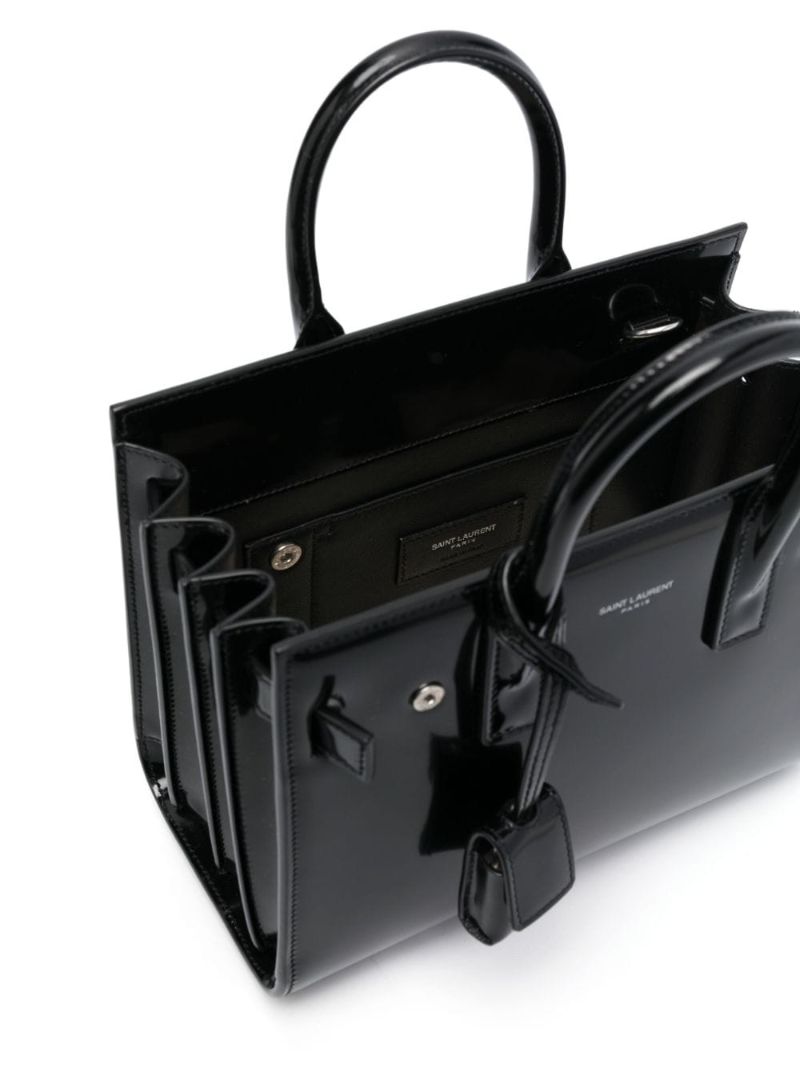 Black Sac De Jour Nano Leather Tote Bag