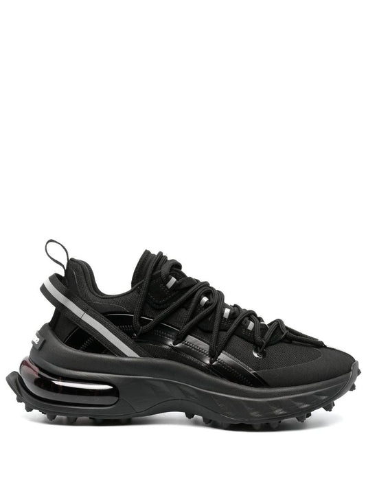 Black Bubble Panelled Chunky Sneakers