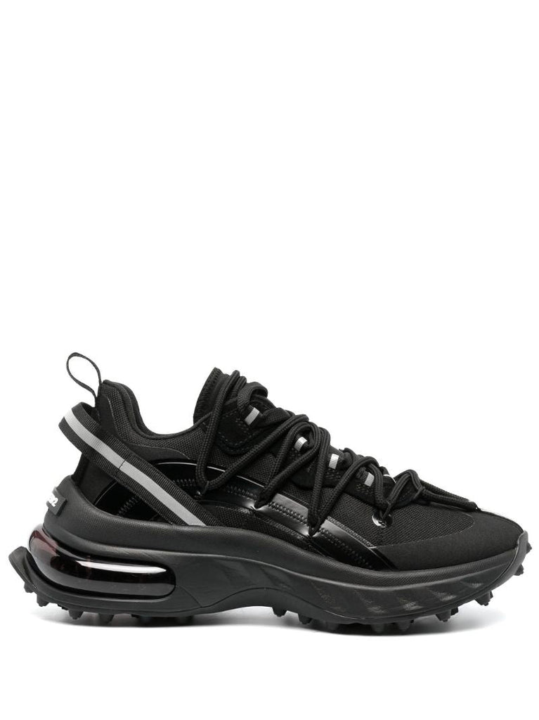 Black Bubble Panelled Chunky Sneakers