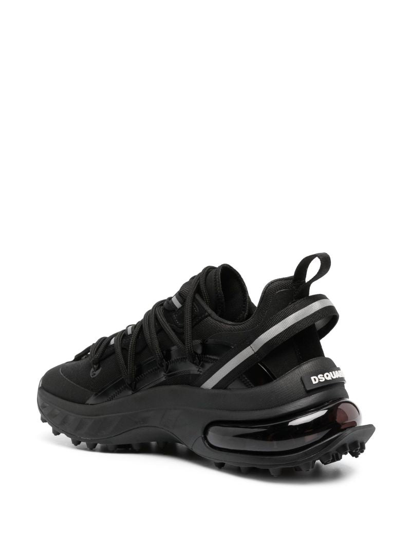 Black Bubble Panelled Chunky Sneakers