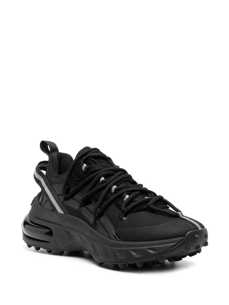 Black Bubble Panelled Chunky Sneakers