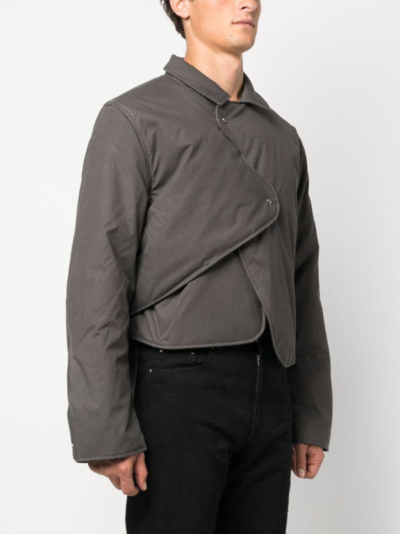 Grey Concordance Asymmetric Padded Jacket