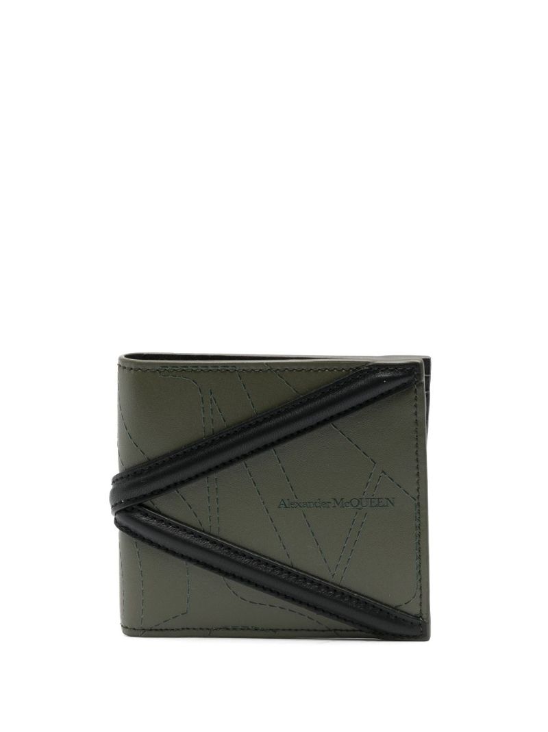 Green the Harness Leather Bi-fold Wallet