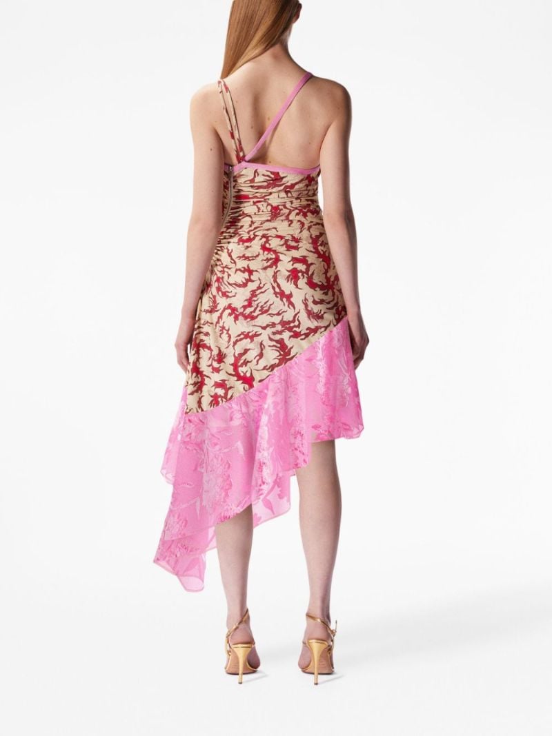 Pink Albi Ruched Asymmetric Dress