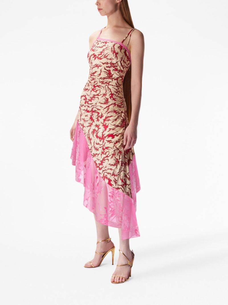 Pink Albi Ruched Asymmetric Dress