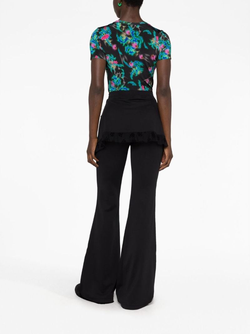 Black Abstract Print T-shirt