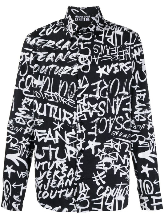 Black Logo-print Cotton Shirt