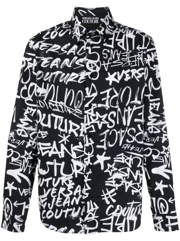 Black Logo-print Cotton Shirt