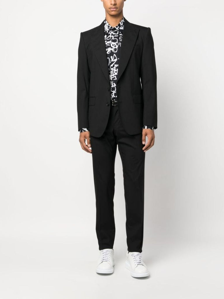 Black Logo-print Cotton Shirt