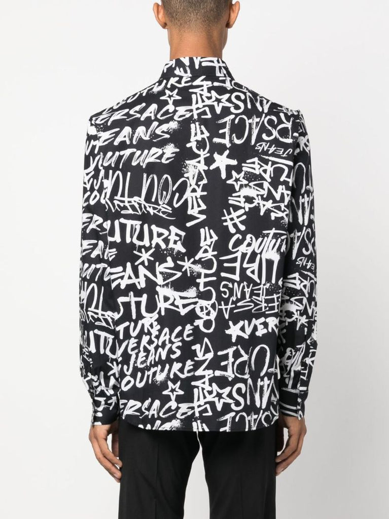 Black Logo-print Cotton Shirt
