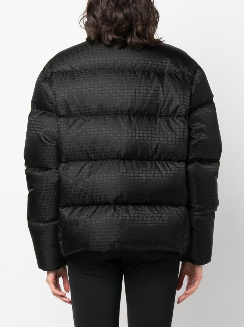 Black Logo-print Quilted Jacket