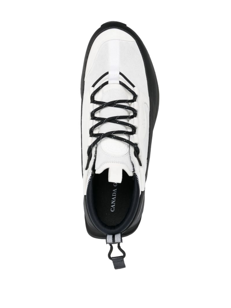 White and Black Glacier Trail Sneakers