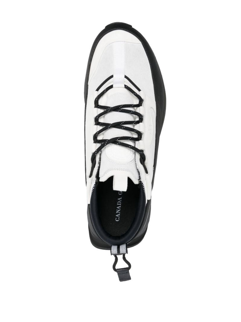 White and Black Glacier Trail Sneakers