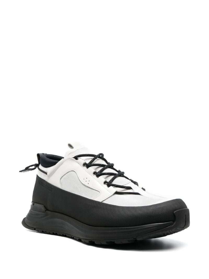 White and Black Glacier Trail Sneakers