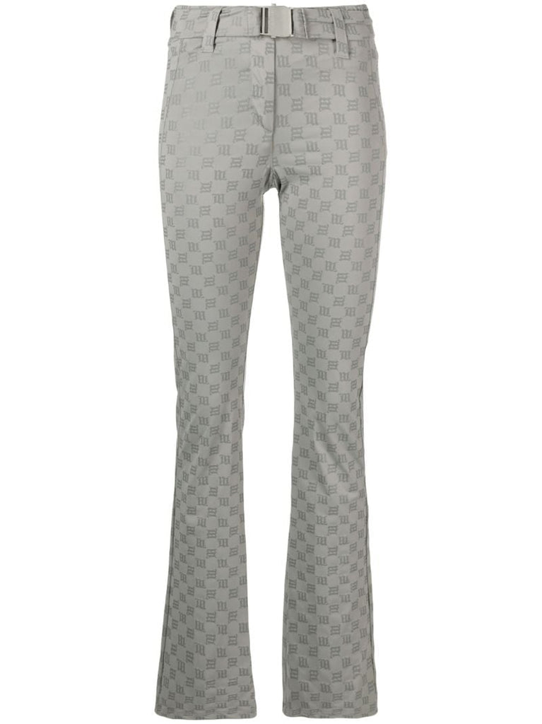 Grey Monogram Ski Trousers