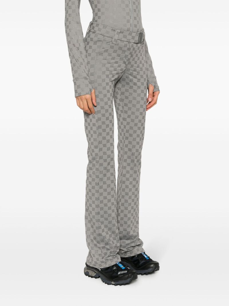 Grey Monogram Ski Trousers