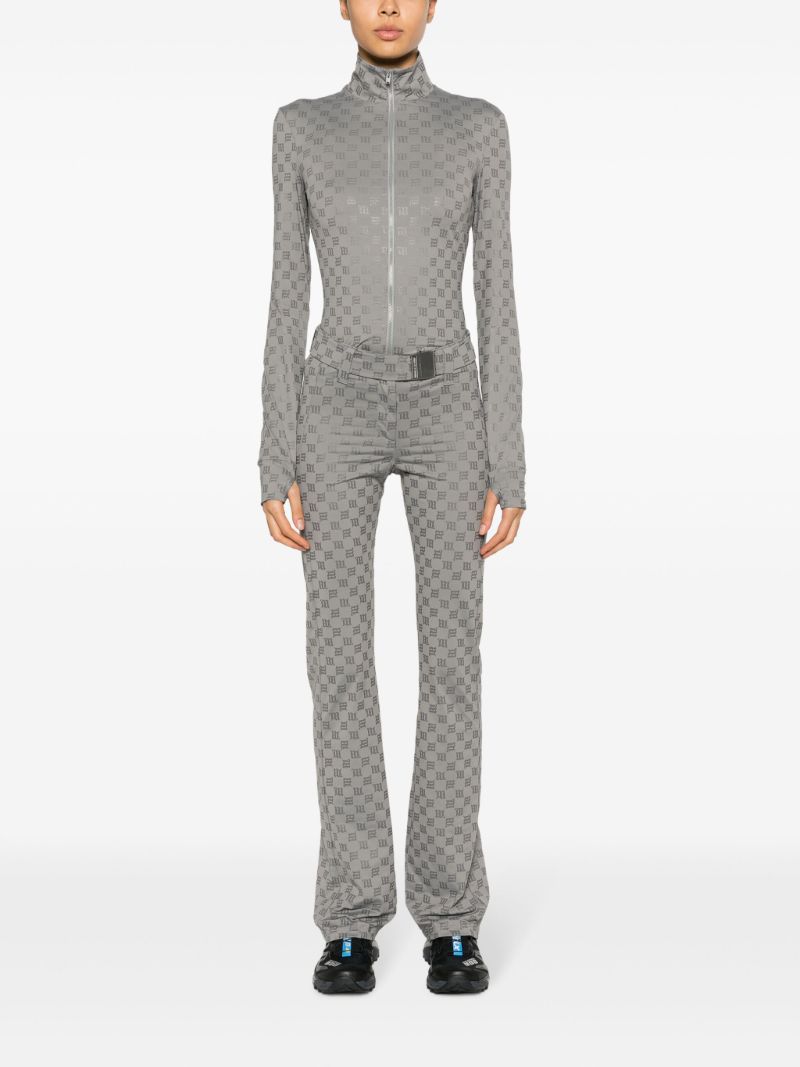 Grey Monogram Ski Trousers