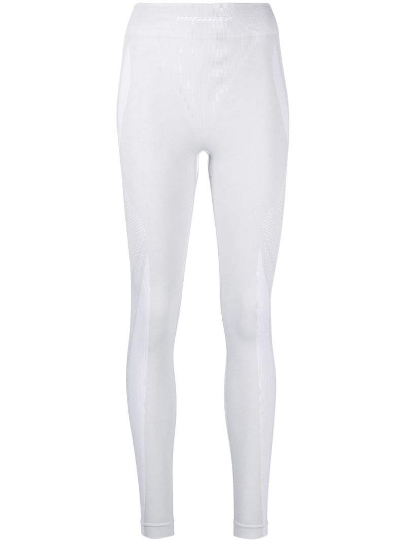 Grey Logo Jacquard Ski Leggings