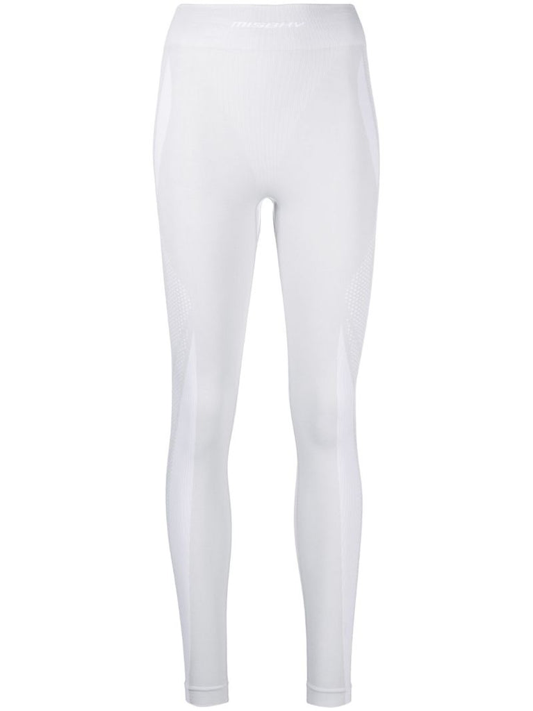 Grey Logo Jacquard Ski Leggings