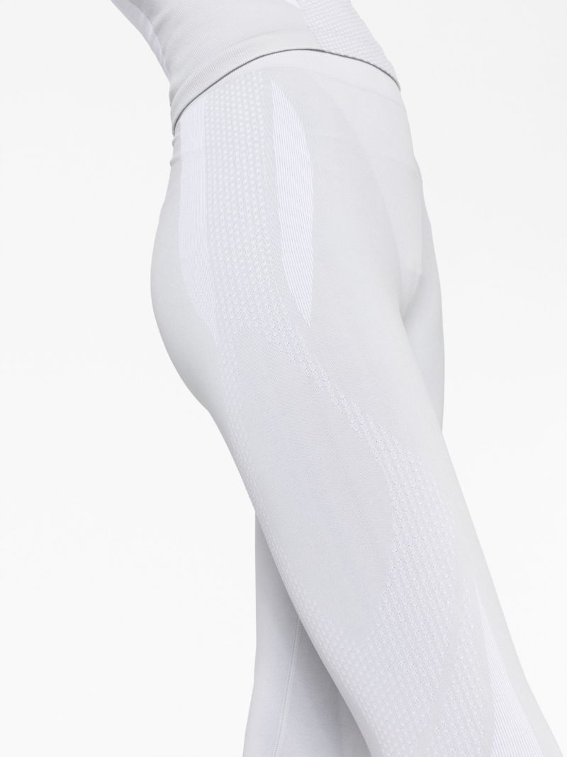 Grey Logo Jacquard Ski Leggings