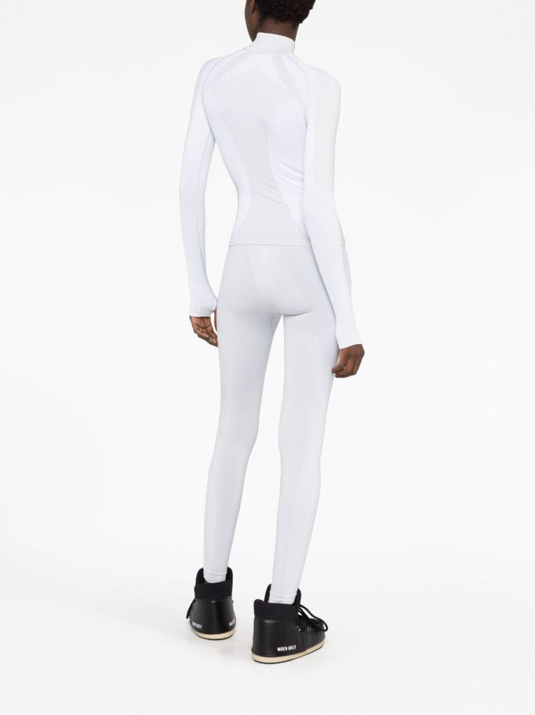 Grey Logo Jacquard Ski Leggings