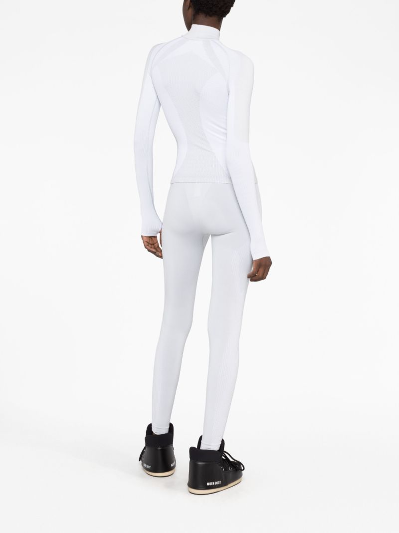 Grey Logo Jacquard Ski Leggings