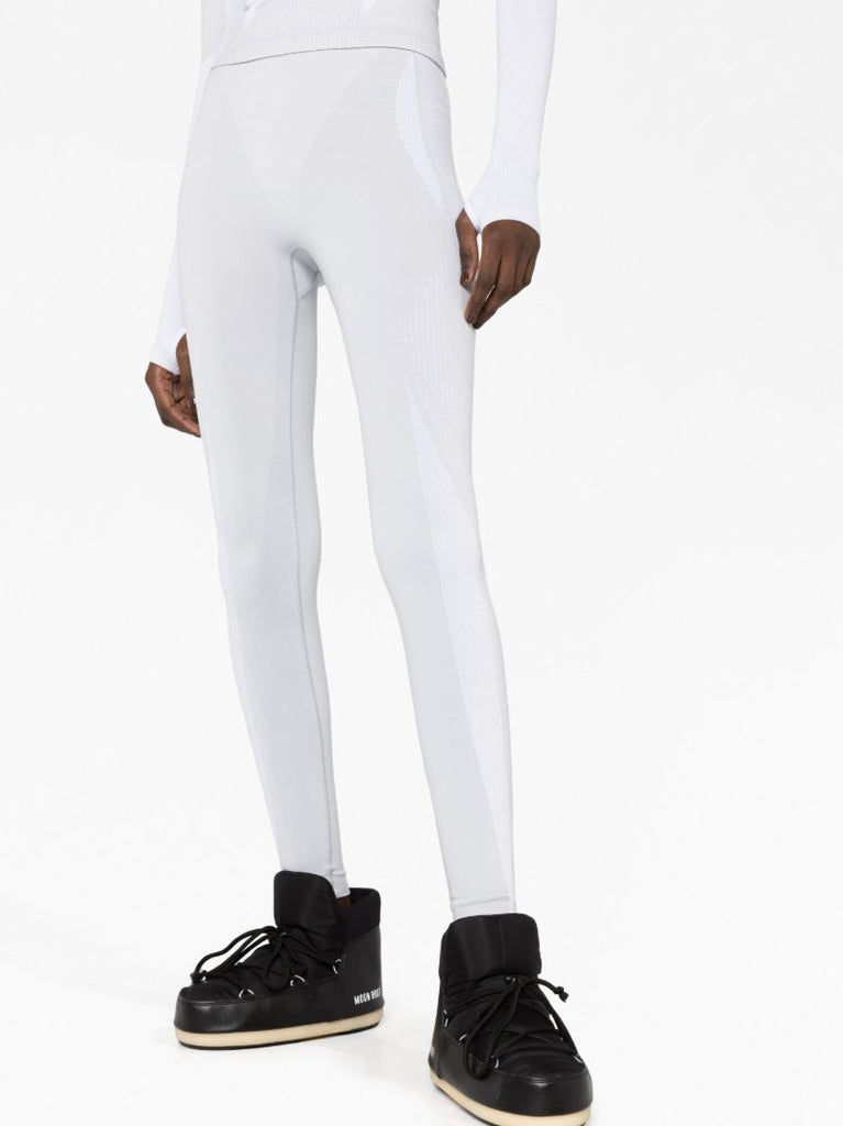 Grey Logo Jacquard Ski Leggings