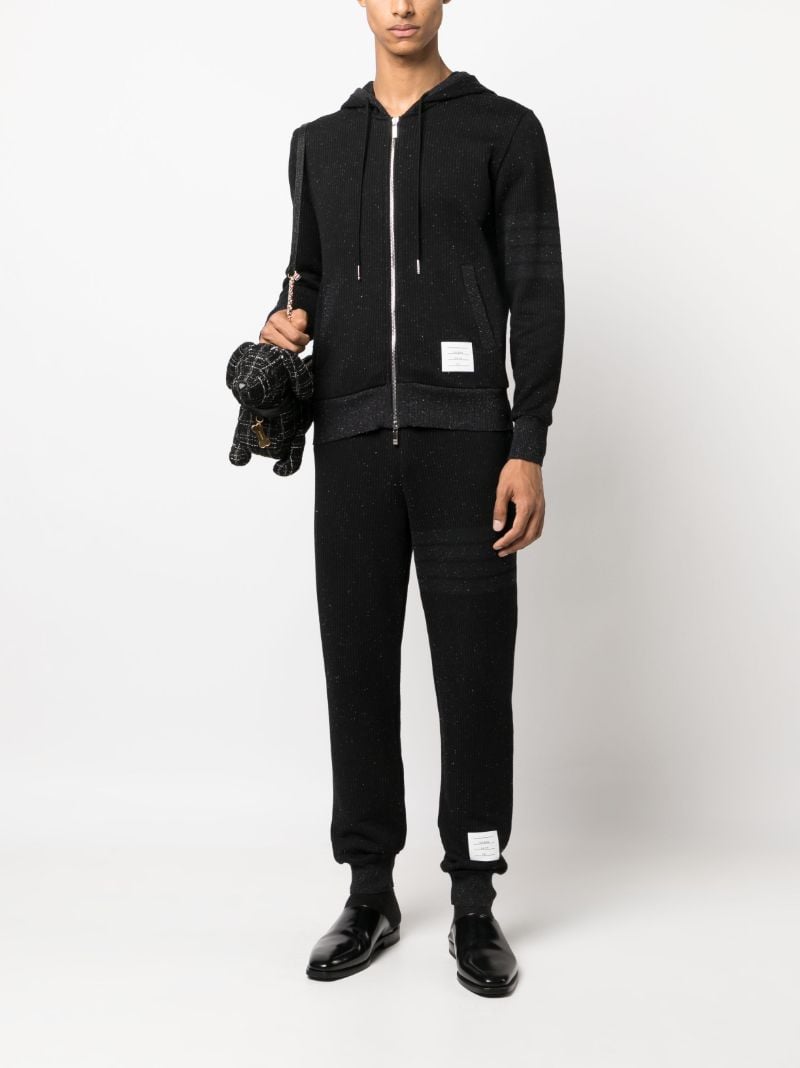Black Logo-appliquÃ_x0083_Â© Cotton Hoodie