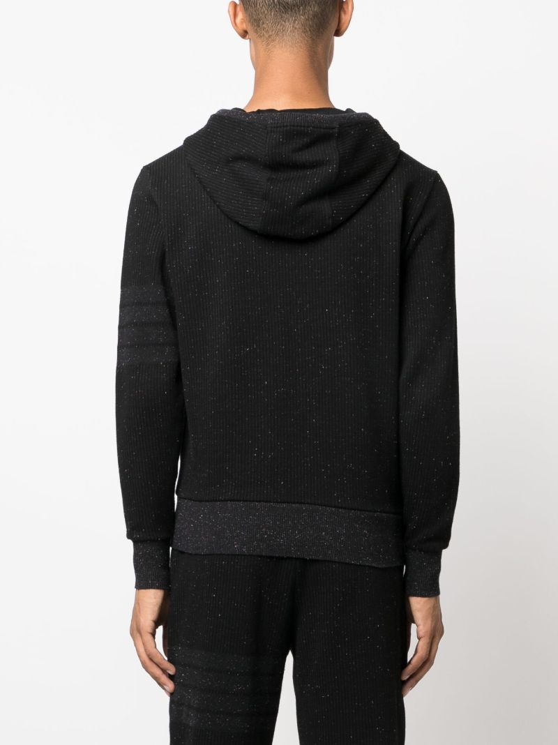 Black Logo-appliquÃ_x0083_Â© Cotton Hoodie