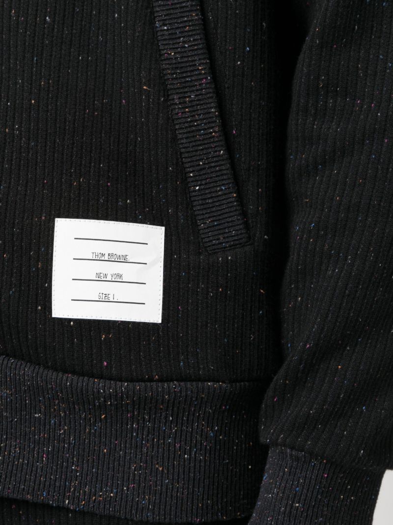 Black Logo-appliquÃ_x0083_Â© Cotton Hoodie