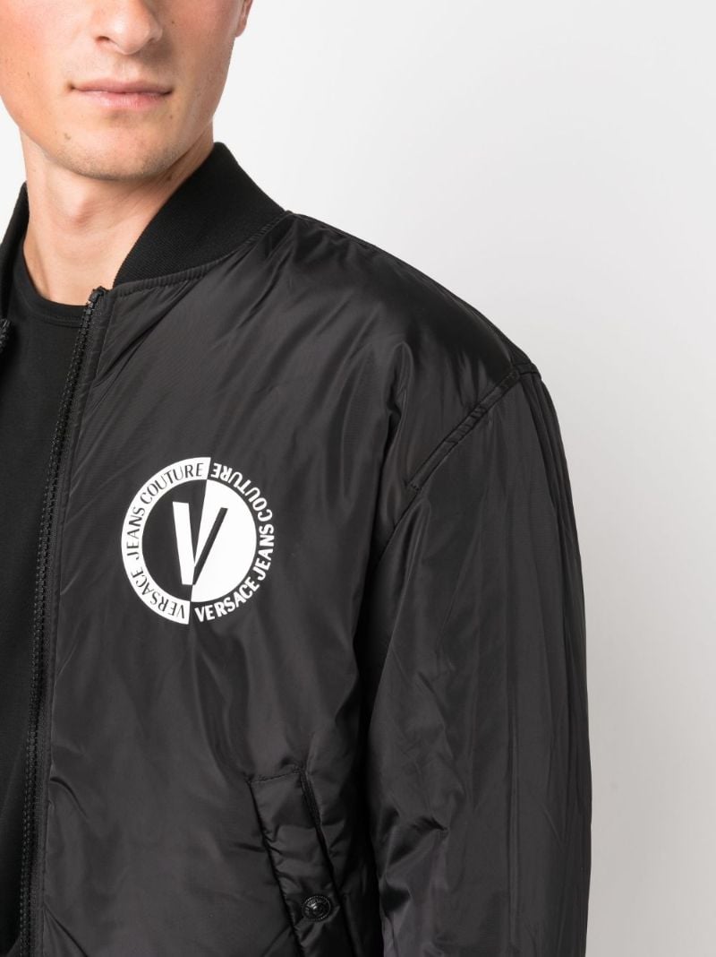 Black Chain Couture-print Reversible Jacket
