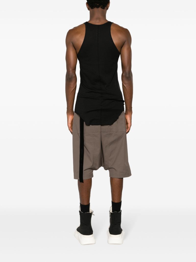 Black Scoop Neck Organic Cotton Tank Top
