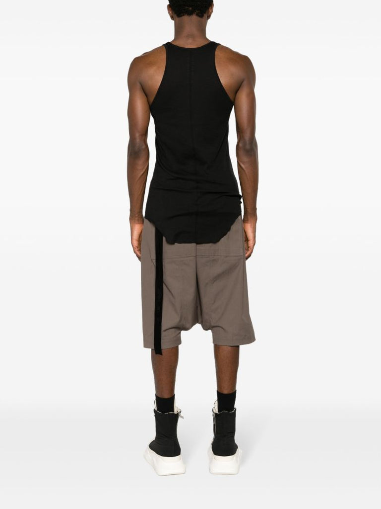 Black Scoop Neck Organic Cotton Tank Top