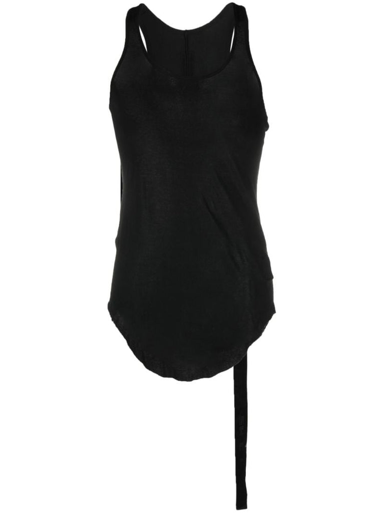 Black Scoop Neck Organic Cotton Tank Top