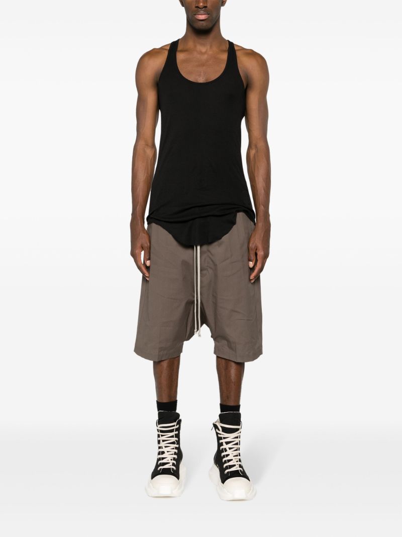Black Scoop Neck Organic Cotton Tank Top