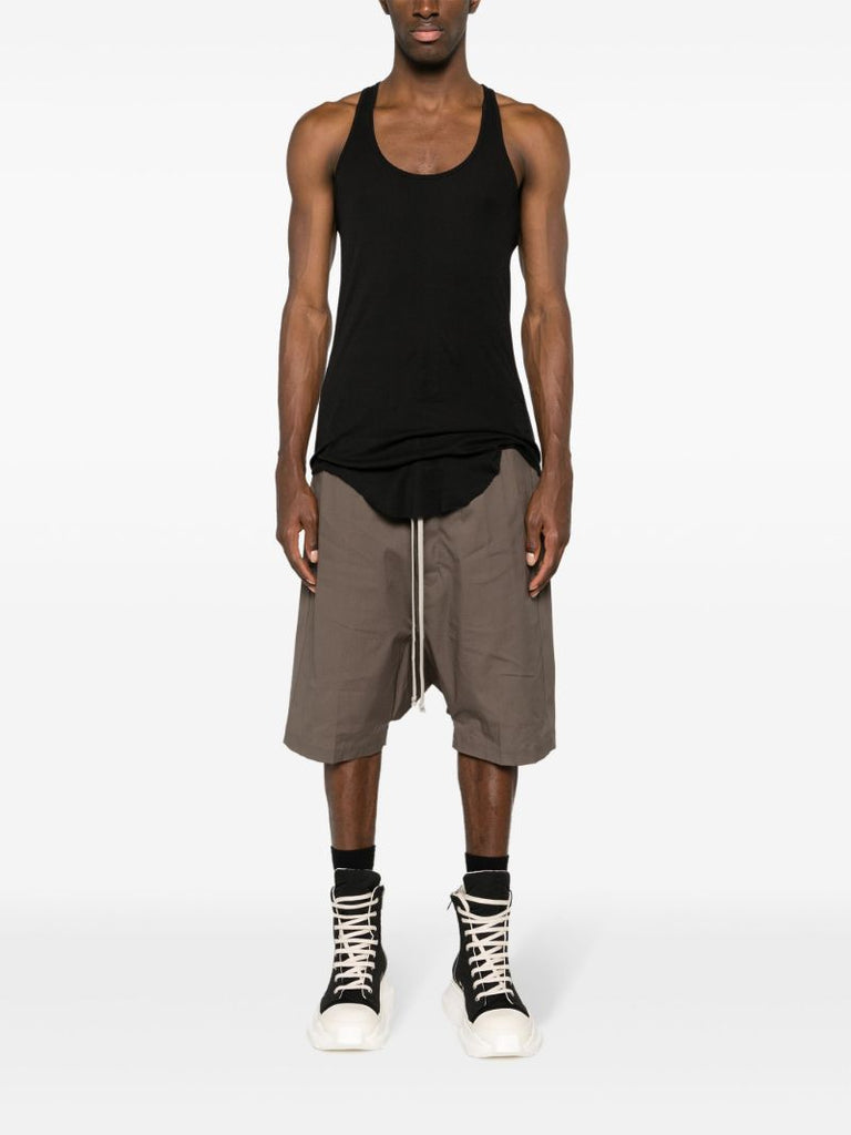 Black Scoop Neck Organic Cotton Tank Top