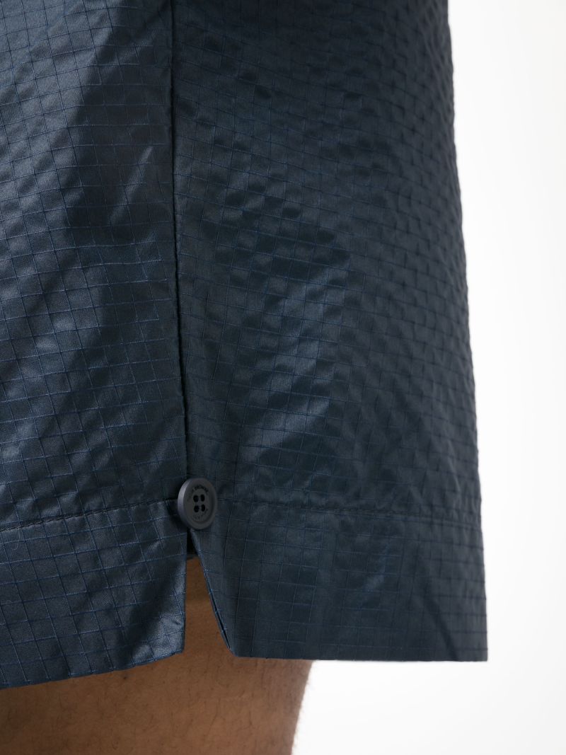 Blue 4-bar Stripe Ripstop Track Shorts