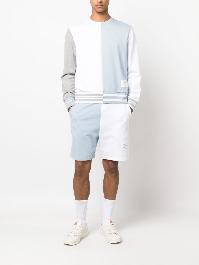 White Fun Mix Colour-block Cotton Shorts